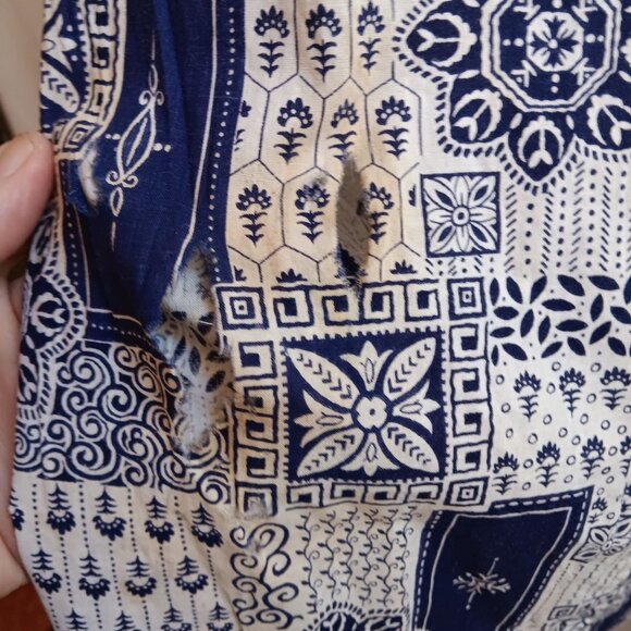 Women's 6 Vintage 1950's Sleeveless Button-Front Dress Belt Geometric Print 1OF1 - Picture 9 of 12